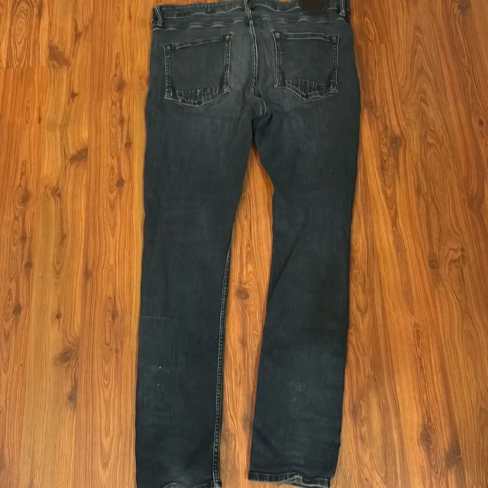 All Saints cigarette jeans dark blue 36 waist button fly